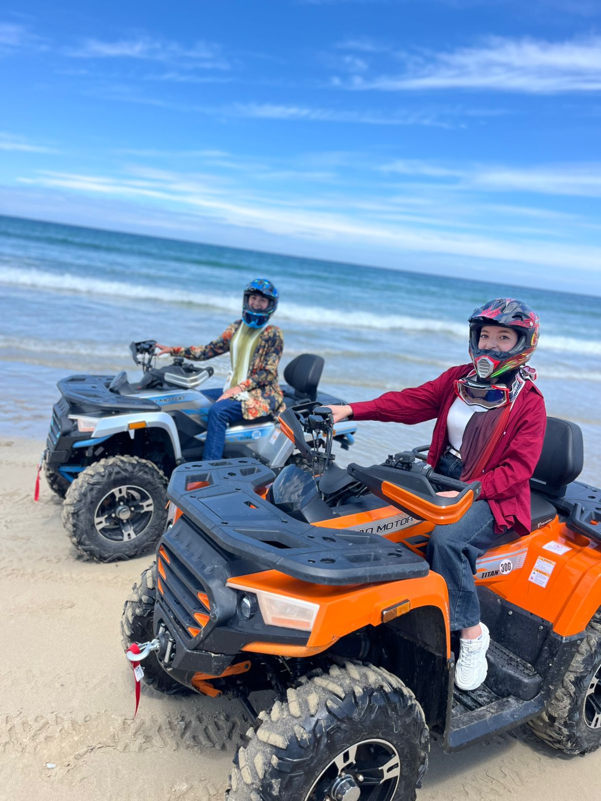 Randonneurs en quad avec guide à Tanger